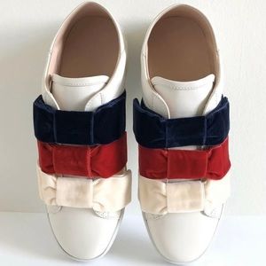 Gucci Ace Sylvie Velvet Bow Sneakers